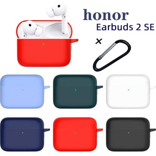For Huawei Honor 2 SE Wireless Earphone Case Anti-fall Solid Color Silicone Protection Headphones Case Honor Earbuds 2 SE Cover
