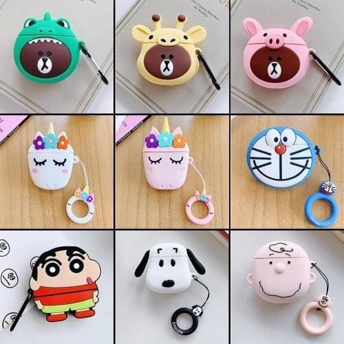 Earphone case for Airpods 1/2 Earpods bluetoot earphone Case Silicone Cartoon Cover earphone Cute Ear phone kids tool