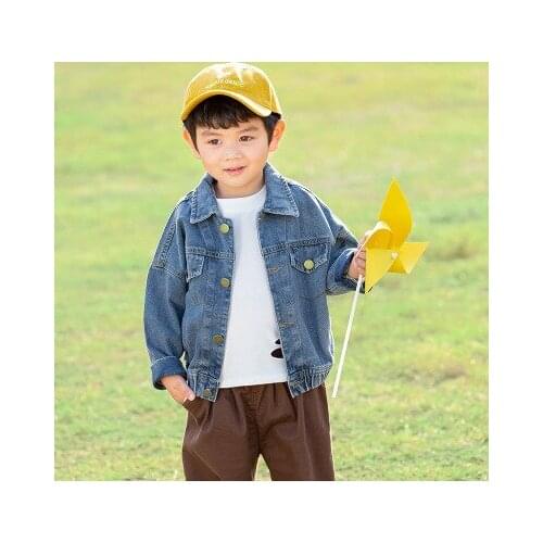 Childrens Denim Jackets 2020 Spring New Kids Boys Casual Coats Toddler Long Sleeve Cowboy Jacket Baby Girl Denim Coat 2-7 Years