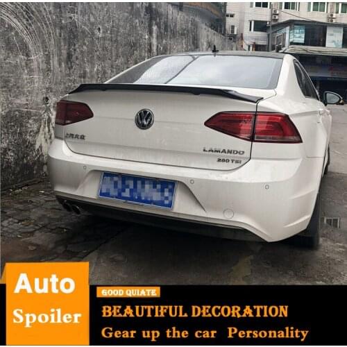 For 2015 2016 2017 2018 Volkswagen Lamando Spoiler Plus Big ABS Material Car Rear Wing Primer Color Trunk Rear Spoiler