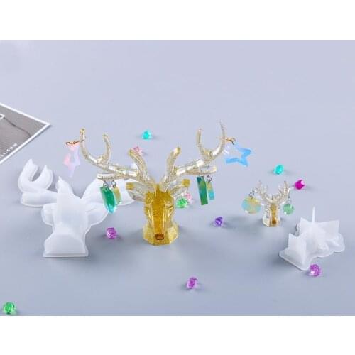DIY Antler Jewelry Display Resin Mold Crystal UV Epoxy Silicone Mold Jewelry Casting Mold Resin Crafts