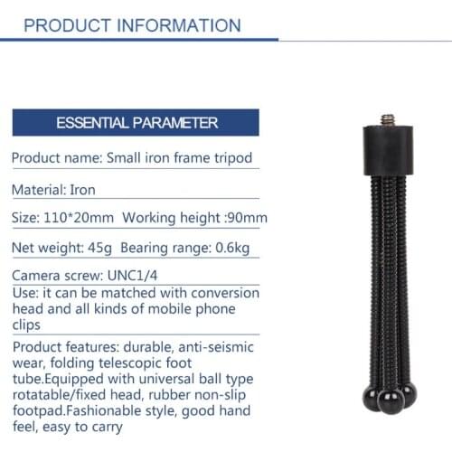 Flexible Metal Tripod Universal Portable Phone Stand Holder for DC Cameras Mini DV Projector, Travel Accessory X37A