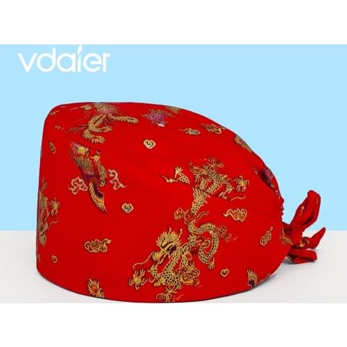 Cotton cartoon print Scrubs hat Beauty Work hat Pet grooming beautician scrub Cap multicolor laboratory hats nursing hat
