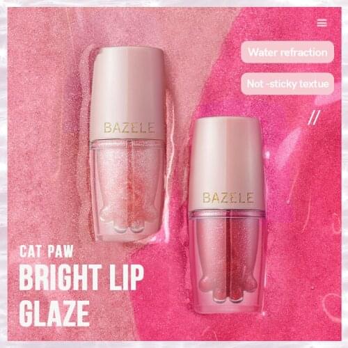 Pudaier BAZEL Crystal Liquid Lipstick Lip Gloss Lips Plumper Mirror Moisturizing Lip Glaze Shimmer Glitter Lip Makeup TSLM2
