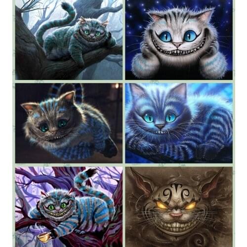 5D DIY Diamond Painting Painted Cute Cat in tree Full Drill Mosaic Diamond Embroidery Cross stitch Crafts home Decoration Gift