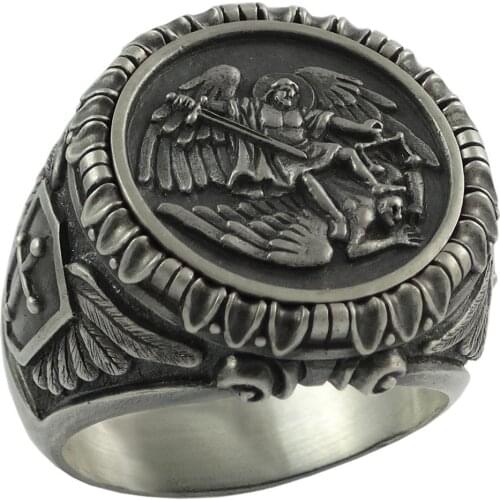 Megin D Vintage Personality Super Dragon Killer Titanium Steel Mens Rings for Men Father Lover Friend Fashion Gift Jewelry