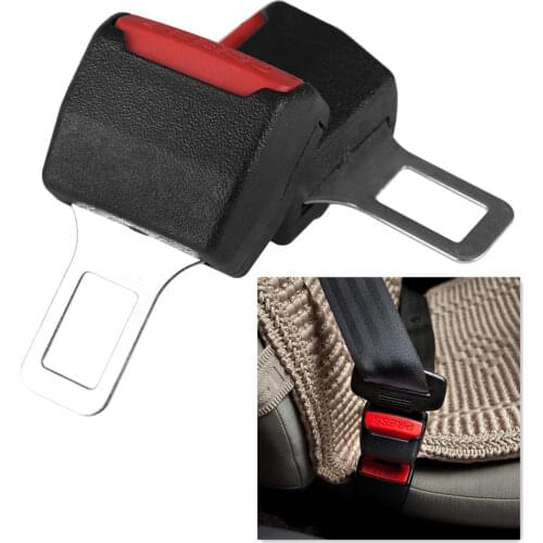 1pc Creative Black Car Seat Belt Clip Extender ремень безопасности Safety Seatbelt Lock Buckle Plug Thick Insert Socket