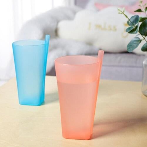 Water Mug with Straw Multifunctional Plastic Kids Water Sippy Mug for School
