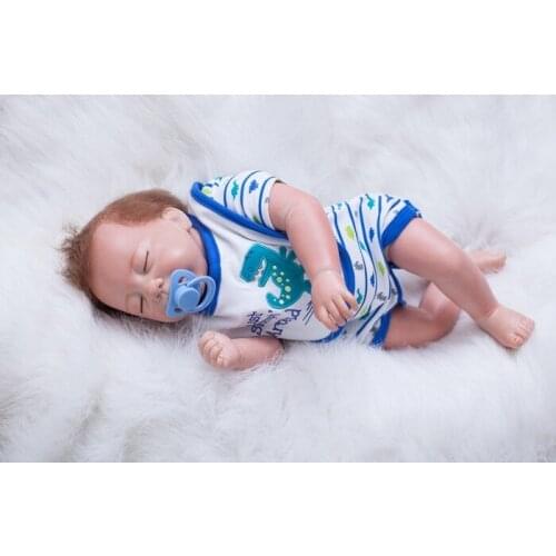 Lifelike Reborn Baby Doll Soft Silicone Cloth Body Lifelike Newest born Baby Dolls boys Children Playmate toys for mother girls