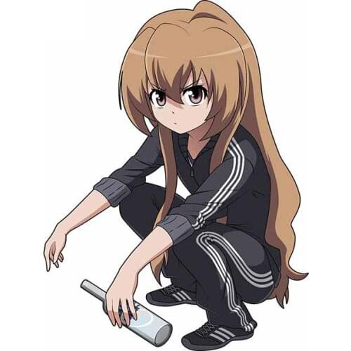 Hot 13cm X 10cm for Toradora Waterproof Car Stickers Sunscreen Decal Auto Laptop Accessories Suitable Apply To VAN RV Car Laptop