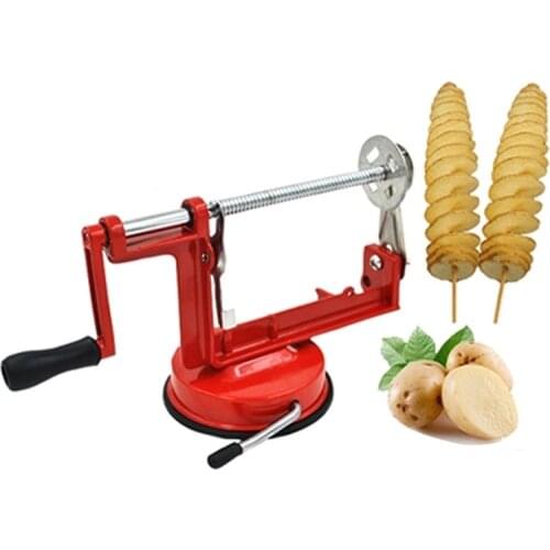 Potato Machine Slicer Potato Skewer Potato Chips Rotary Cutting Potato 304 Stainless Steel Blade Durable Potato Eating Artifact