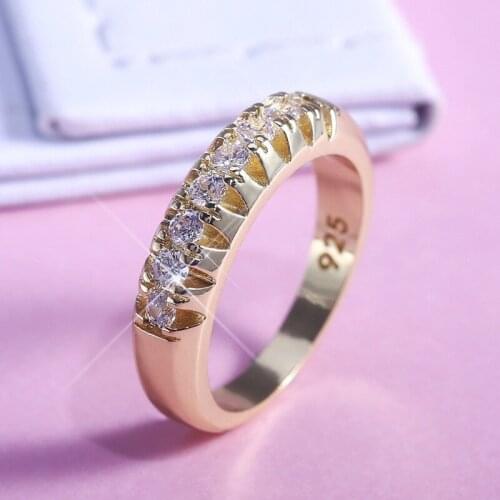 Fashion All-Match Geometric Inlaid Zircon Simple Rings Atmospheric Personality Charm Gift Womens Party Creative Jewelry