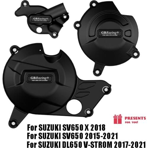 Motorcycle Secondary Engine Cover Protection Set Case for GBRaing for Suzuki DL650 V-Strom 2017-2021 SV650 2015-2021