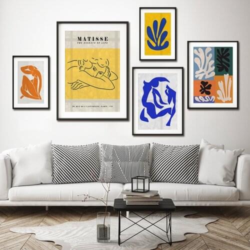 Abstract Art Poster Henri Matisse Leaf Illustration Canvas Painting Gallery Print Wall Picture Living Room Modern Home Decor