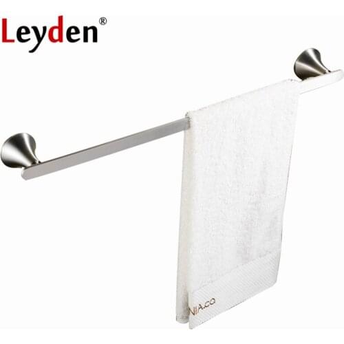 Leyden Brushed Nickel Wall Mounted Stainless Steel Single Towel Bar Towel Holder Towel Rail Clothes Hanger Bathroom Accessories