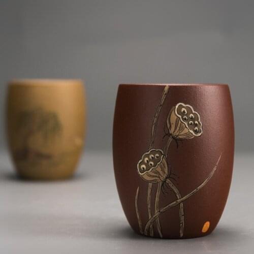 Real yixing zisha tea cup marked master cup 160ml handpainted kungfu cup Chinese personal cups