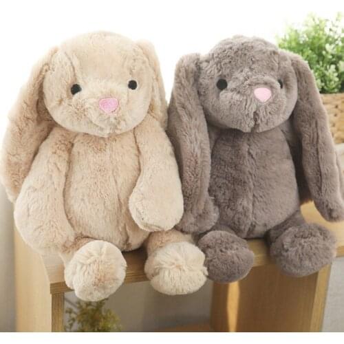 Pet Plush Toys Built-in Capsule Sound Generator Soft Rabbit Stuffed Doll Long Ears Bunny Toys Home Decor Happy Birthday Gifts