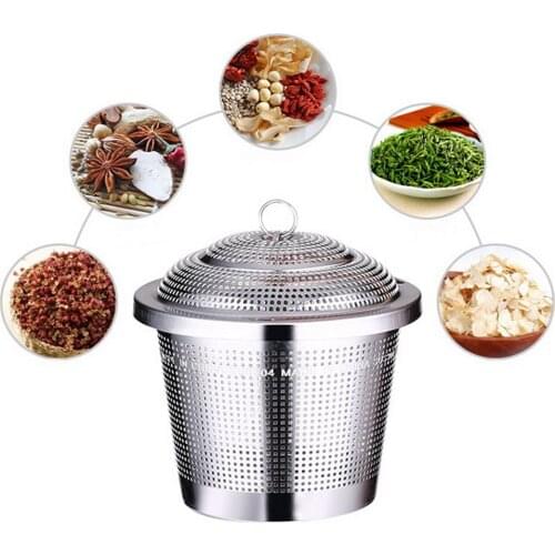Durable 3 Sizes Reusable Stainless Mesh Herbal Ball Tea Spice Strainer Teakettle Locking Tea Filter
