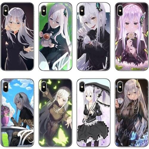 Re Zero Kara Echidna Transparent Phone Case For iPhone 12 11 Pro Max Mini XS Max XR X 8 7 Plus 6 6S Plus 5 5S SE 2020