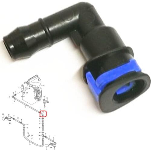 Wooeight 1J0955665E Car Windshield Washer Pump Connector Elbow Fit for Audi A6 A8 VW Golf Passat Beetle Eos Jetta Polo Sharan