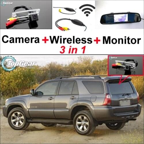 3 in1 Special Wifi Camera + Wireless Receiver + Mirror Monitor Easy DIY Parking System For TOYOTA 4Runner SW4 N210 Hilux Surf
