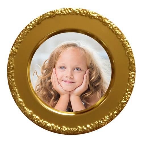Sublimation 20 cm Gold Metal Plate-Ivy