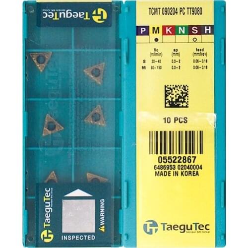 TCMT090204-PC TT9080 100% Original TAEGUTEC carbide insert with the best quality 10pcs/lot free shipping