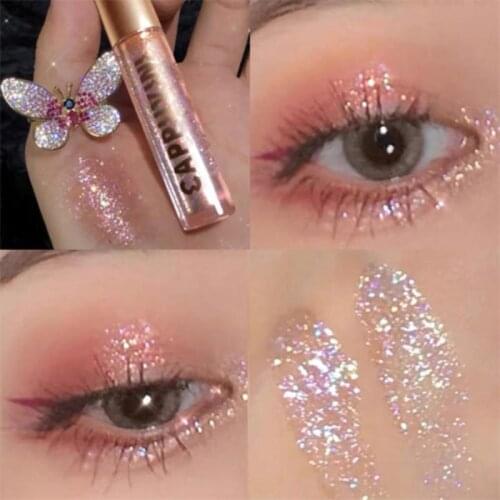 Eyeshadow Fine Shimmer Glitter Pearlescent Eyeshadow Pigment Waterproof Eye Shadow Stick Liquid Shiny Beauty Cosmetics NEW TSLM1