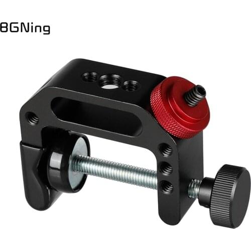 Aluminum Alloy C Type Screw Mount Clamp Fixed Desktop Bracket with 1/4 Screw for Flashlight Camera Tripod Accessories