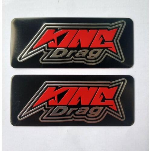 10 PCS king drag Aluminium Motorcycle Exhaust Pipes Sticker decoration Decals
