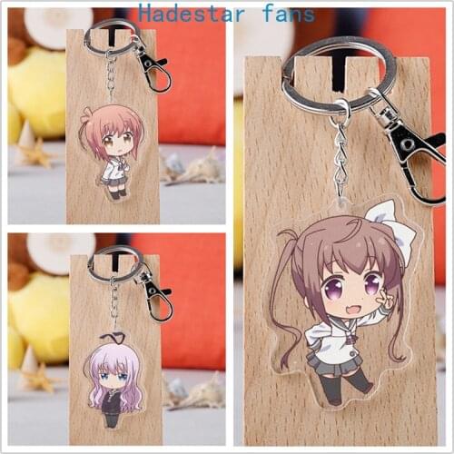 10 pcs/lot Anime Slow Start Acrylic Keychain Toy Figure Hana Ichinose Bag Pendant Double sided keyring Gifts