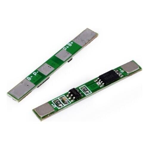 100pcs 1S 3.7V 3A li-ion BMS PCM battery protection board pcm for 18650 lithium ion li battery