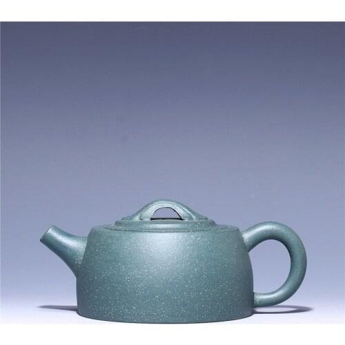 210ml Wholesale raw ore purple clay pu'er black tea teapot Yixing Zisha tea pot green mud ceramic teapot Free shipping