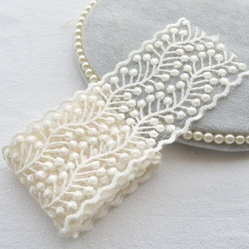 3 meters /lot Mesh Embroidery Flower Lace Trim Ribbon Diy Bow Headwear Accessories Sewing Decoration Fabric