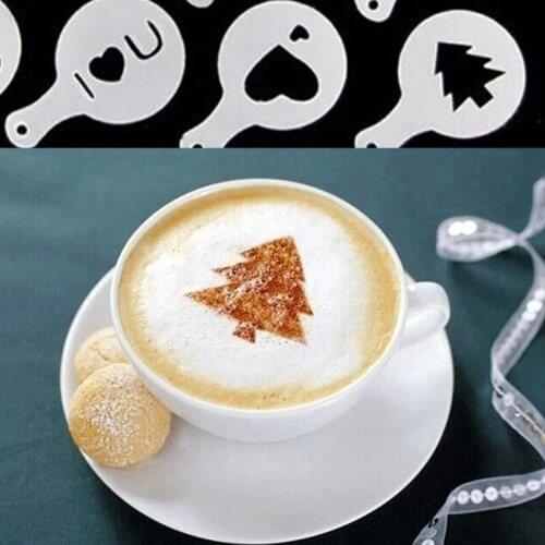 3 Pack Coffee Cocoa Stainless Steel Powder Shaker with Lid Baking Cooking Home Restaurant with Printing Molds Stencils