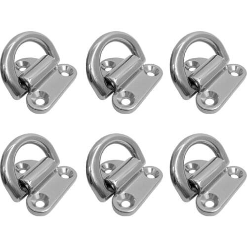 316 stainless steel D ring for Trailer Marine Boat Folding Pad Eye Deck Lashing Ring Staple Cleat