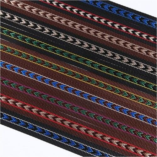 5 yards Ethnic Arrow Embroidery Jacquard Ribbon for DIY Clothing Bags Decoration Trims Curtain Home Textile Accessories