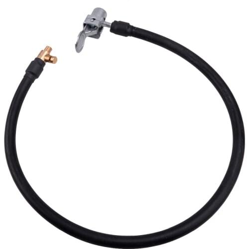 60cm Black Car Bike Motorcycle Tire Valve Air Chuck Inflator Pump Extension Connect Hose Pipe Adapter