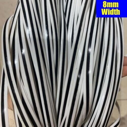 8mm 500g Black White Gradient Flat Synthetic Rattan Material Roll Diy Handmade Craft Knit Repair Chair Table Hanging Basket Tool