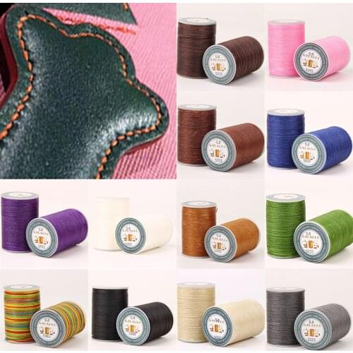 90 Meters Useful 0.8mm Leather Waxed Thread Cord for Hand Stitching Thread Flat Waxed Sewing Line DIY Handicraft Tools