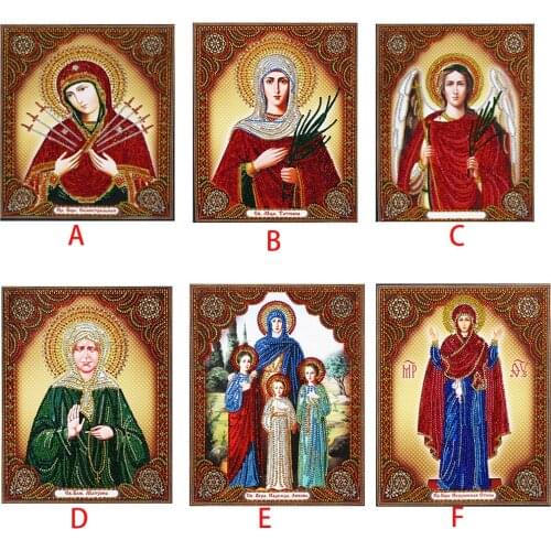 Shaped Diamond Religion Icon Leader Paintings Mosaic Diy 5d Partial Drill Cross Stitch Kits Crystal Diamond Embroidery Paintings