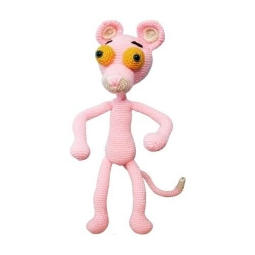 Amigurumi Pink Panther Crochet Knit Sağlıga No Harmful Materials Available