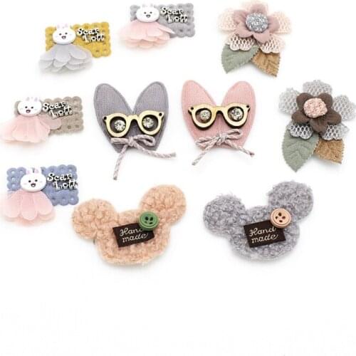 10Pcs Handmade Patches Appliques Pendant for Clothes Patch Fabric Sewing Craft Socks Gloves Shoes Decal Decoration