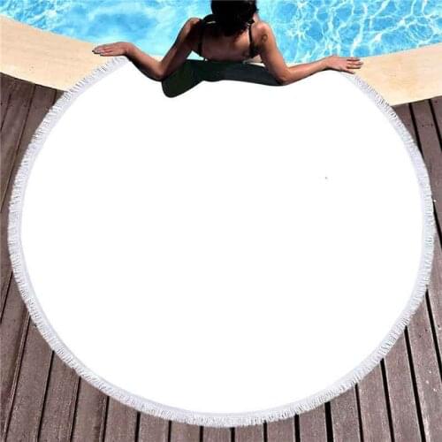 Design Picture Here Print Diameter 150cm Digital Printed Custom Large Microfiber Round Beach Towel With Tassel Photos Customize