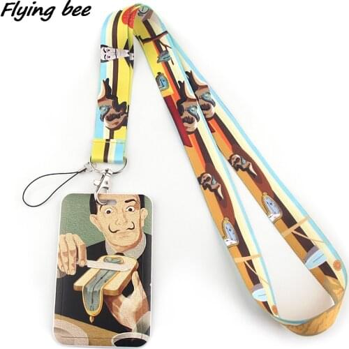 Flyingbee X1340 Eternal Memory Painting Art Key Chain Lanyard Neck Strap For Phone Keys ID Card Creative Id Badge Holder Lanyard
