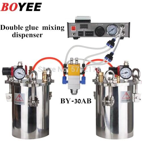 BY-30AB double cylinder double liquid suction type adjustable AB double liquid dispensing Automatic Liquid Glue Dispenser Set