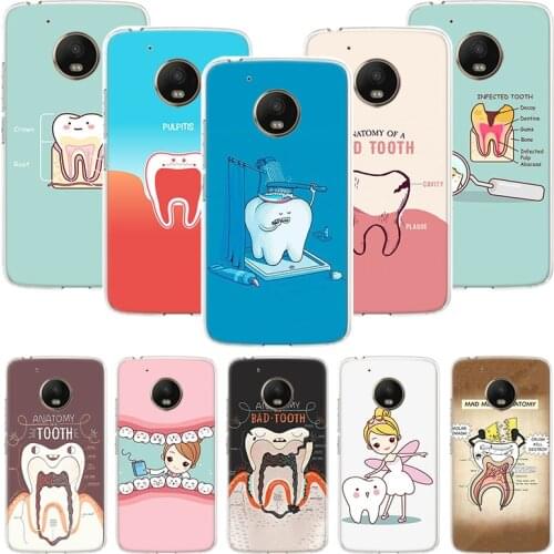 Wisdom Teeth Dentist Tooth Phone Case For Motorola Moto G9 G8 G7 G6 G5 E6 E5 E4 Plus Play Power One Action Macro Coque Cover Cap
