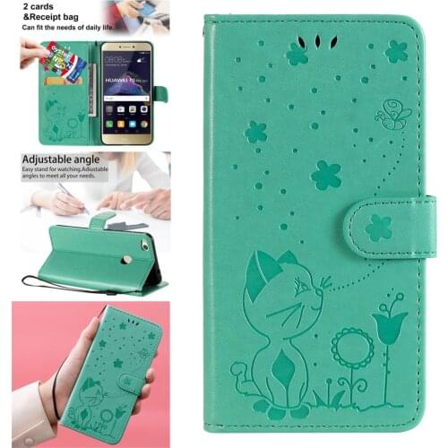 Butterfly PU Leather Flip Book Phone Shell For capa Huawei P8 Lite Back Cover Unicorn Cases Capinha sFor hoesje Huawei 2017 P9