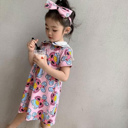 2021 Summer Japan trend dress for girls Prom Children princess light Evening dresses floral Party kids 2 to 8 years