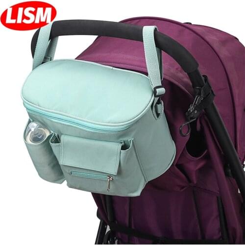 For Mom Travel Hanging Carriage Pram Bottle Bag Multi-function Diaper Bag For Baby Stuff Stroller Organizer Waterproof Baby Bag